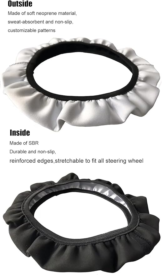 AFPANQZ Cute Polka Chicken Car Steering Wheel Cover Sweat Absorption Safe Driving Anti-Slip Durable Steering Wheel Protection No Smell Fashion Machine Washable Universal Purple