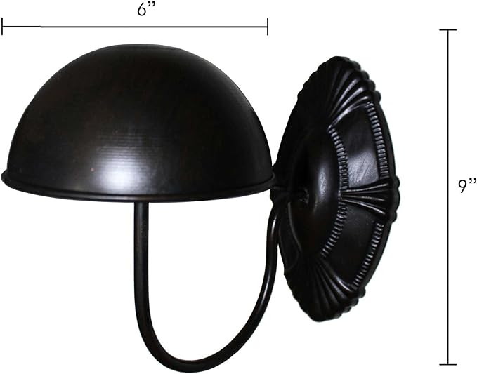Owlgift Decorative Black Metal Vintage Style Wall Mounted Entryway Hat/Cap/Wig Hanger Display Rack - Set of 2