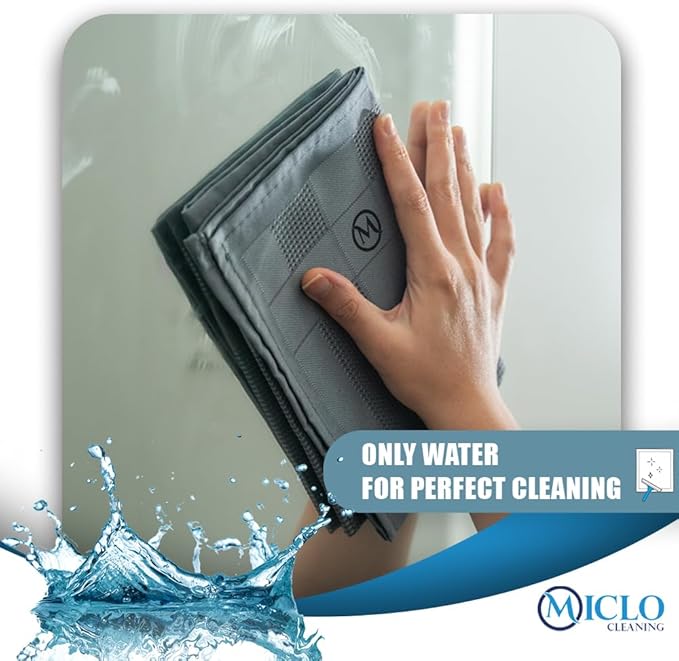Microfibre Premium Cleaning Cloth Set of 3 - Magic Cloth | All Purpose, Absorbent Washcloth | Microfiber for Window, Kitchen, Bathroom | Lint-Free, Scratch-Free Glass CLoth | 16'' x 24'' | Dark Series
