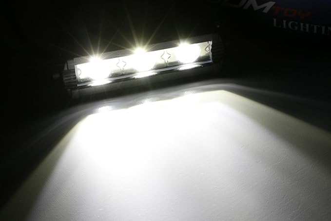 iJDMTOY Xenon White 3-Chipset High Power LED Daytime Running Light Kit Compatible with Behind The Grille or Lower Bumper Insert Area