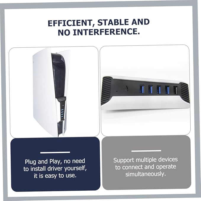 Homoyoyo USB Hub Port USB Expander Supports Multiple Devices for Keyboard Mouse and Controller Charging
