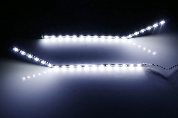 iJDMTOY Xenon White LED Background Illumination Kit Compatible with 2017-2021 Ford F250 F350 F450 Super Duty Side Fender Chrome Emblem