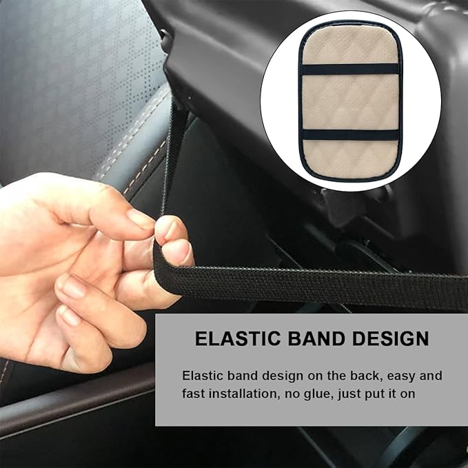 Auto Center Console Cushion Pad, Universal Waterproof Armrest Box Protection Pad/Cover Fit for Cars, Vehicles, SUVs, Comfort, Car Interior Accessories for Men Women (Black)