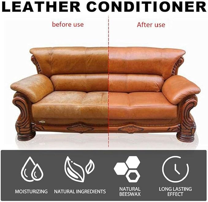 Leader Cleaning and Care Cream & Cleaning Paste for Leather Care,Automotive Interior Leather Cleaning Cream,Car Leather Conditioner Oil Paste,Leather Repair Kit for Car,Furniture,Cleaning Care Balm