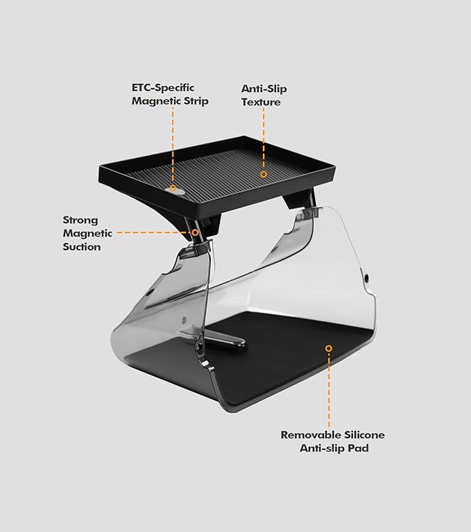 PM Auto Under Screen Storage Center Screen Tray for 2020-2025 Tesla Model Y, Center Console Organizer Tray, Model Y Accessories,Black