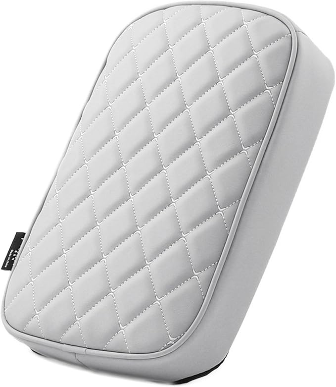 Car Armrest Cushion Cover Compatible with Kia Sportage 2023 2024 2025 Accessories, Leather Center Console Armrest Pad(Gray)