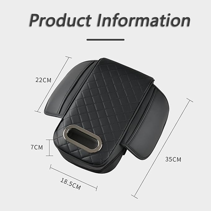 Center Console Cover for KIA Seltos 2019 2020 2021 2022 2023 2024 2025, Leather Arm Rest Armrest Cover for Car, Center Console Armrest Cover Armrest Storage Box, Interior Accessories