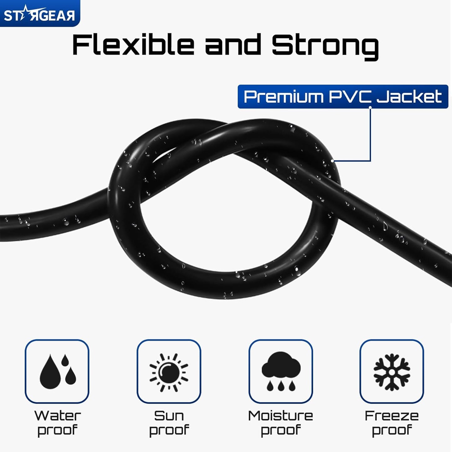 Starlink Mini Cable 32.8FT, 16AWG Replacement Starlink DC Power Cable Starlink Mini Accessories, Starlink Power Cord Barrel Jack 5A Charging Cord Waterproof Outdoor