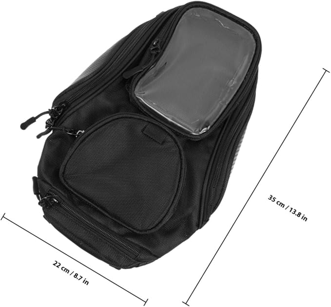 Hemobllo Motorcycle Tank Bag Magnetic Motorcycle Pouch Large Capacity Tool Storage Waterproof Riding Accessory Compatible with Cruiser Bikes