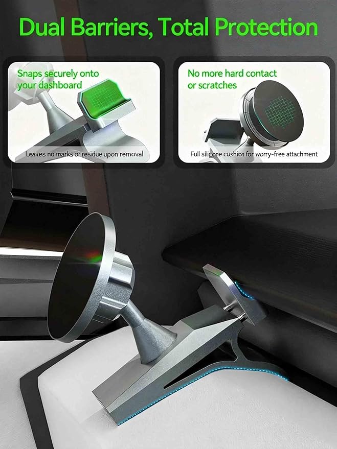 Cybertruck Phone Mount, Magnetic Phone Car Air Vent Holder for Tesla Cybertruck (2024 & Later Models) – 360° Adjustable Mag-Safe Compatible Dashboard Mount for Tesla Cyber Truck Accessories