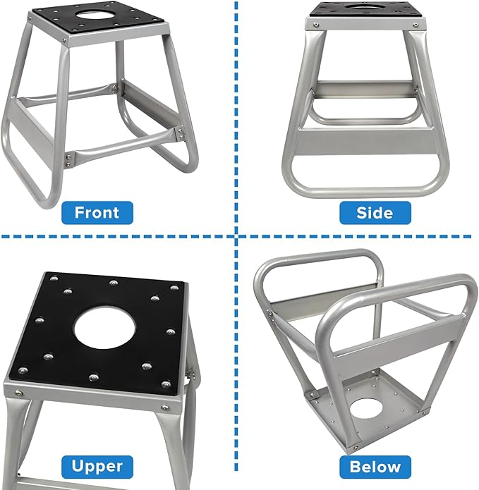 Donext Motorcycle Lift Stand Dirt Bike Stand 600LB Capacity Universal Panel Stand Moto Removable Maintenance Motocross Stand (Silver)