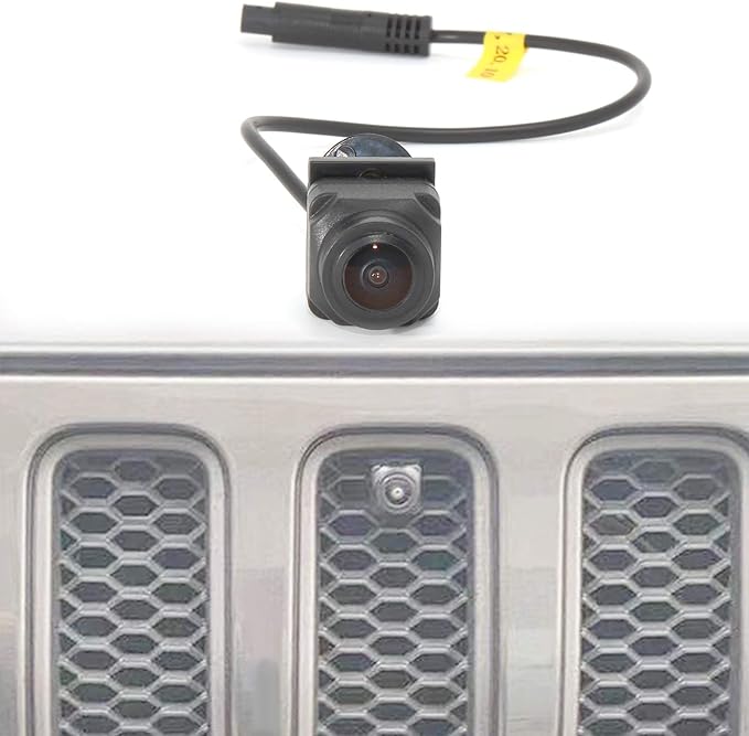 Front View Camera for Jeep Wrangler JL Rubicon JLU JLR Gladiator JT 2018-2021 Forward Facing Off-Road Camera Metal Housing Easy Mount, Grille Mount Front Camera Kit for Wrangler JL