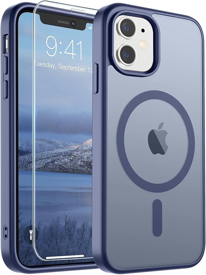 SUPFINE Magnetic for iPhone 11 Phone Case(Compatible with MagSafe)(Military Grade Drop Protection) Translucent Matte Shockproof Phone Case, Lavender Gray