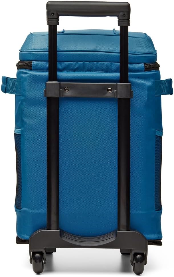 Coleman 42-Can Soft Rolling Cooler with Wheels, Leak-Proof Portable Insulated Chiller with 12+ Hour Ice Retention, Made with Recycled Materials