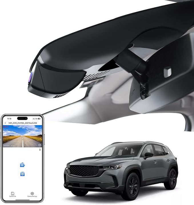 Mangoal 4K Dash Cam Custom fit for Mazda CX-50 2023 2024(Model A), UHD 2160P Video, Free App & WiFi, 64GB Card
