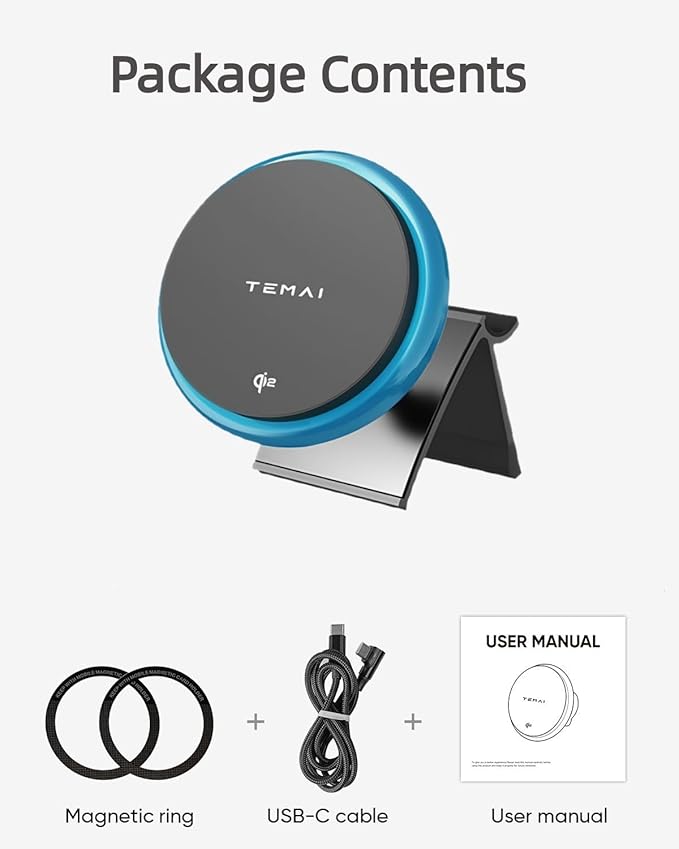 Persevere for Tesla Phone Mount Model 3 Highland 2024 & 2025, 15W Qi2 Wireless Charger Strong Magnetic Phone Holder for All 4-6.9'' Smartphones, Base Airvent Adjustable, Anti-Slip Mount