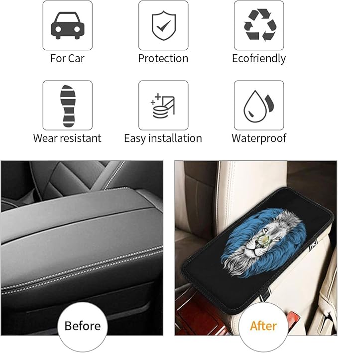 DARLEKS Car Armrest Cushion Auto Center Console Cover Pad Car Handrail Box Universal Decoration Mat