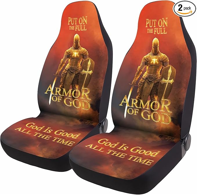 GENANY Amor of God Car Seat Covers Set of 2, Breathable Front Seat Covers for Truck Sedan SUV, Christian Car Accessories, Christian Gift for Women Men