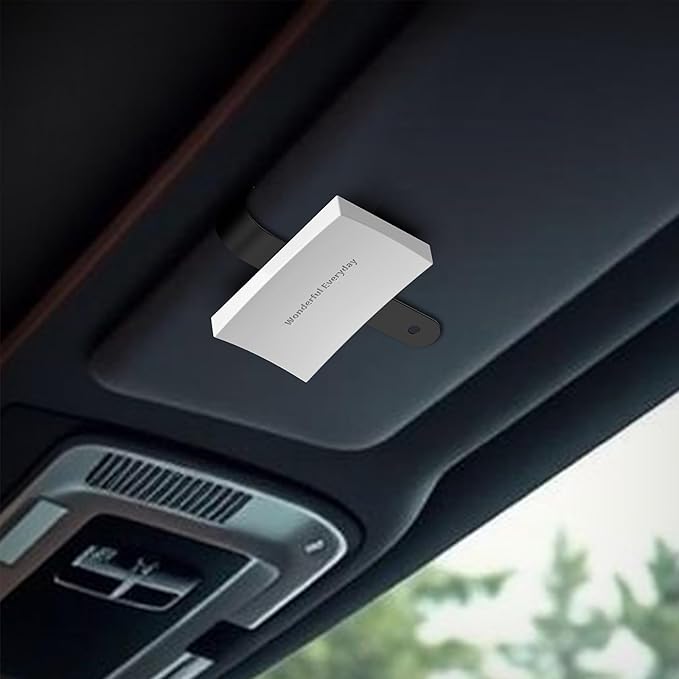 Car Air Freshener Small Gypsum Aromatherapy Diffuser New Smell Set Clean Ingredients Car Odor Eliminator Long Lasting Scent Auto Accessories with Metal Clip (Square, 1 PCS)