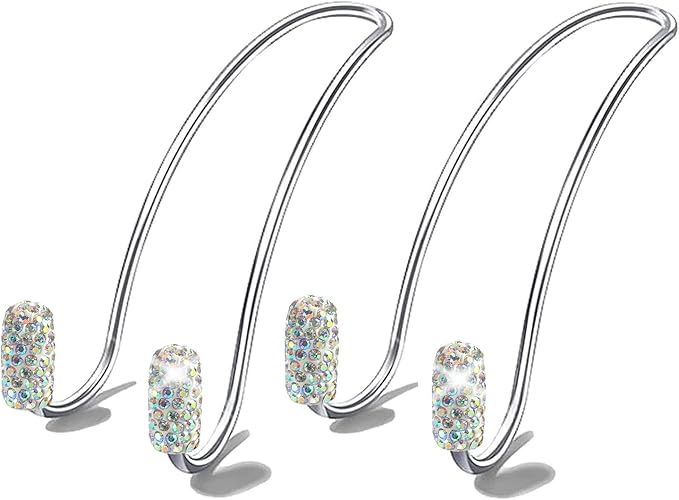 2024 Upgraded Bling Auto Hooks ,Car Hangers Organizer Seat Headrest Hooks，Bag Organizers Rack and Hanger, Heavy-duty Car Seat Hooks, Backseat Storage Hooks, Universal for SUV Truck Vehicle 2 Pack