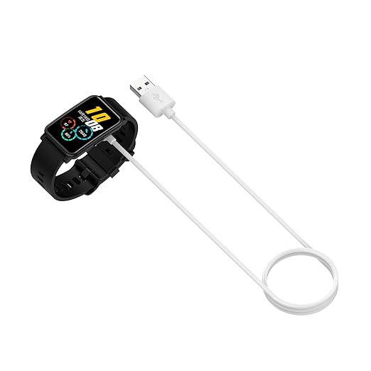 E ECSEM Charger Cable Compatible for Huawei Watch Fit 3/Fit 2/FIT/FIT Mini/Band 10/Band 9/Band 8/Band 7/Band 6/Band 6 Pro, 2Pack Huawei Watch FIT 3 Charging Dock Clip Stand Replacement 3.3Ft USB Cord
