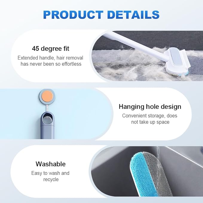 Moonboat Multifunctional Hair Removal Brush, Cleaner Pro Pet Hair, Cat Dog Hair Broom Lint Remover Scraper, Suitable for Carpet Rugs Bed Couch Curtains (A-3PCS)