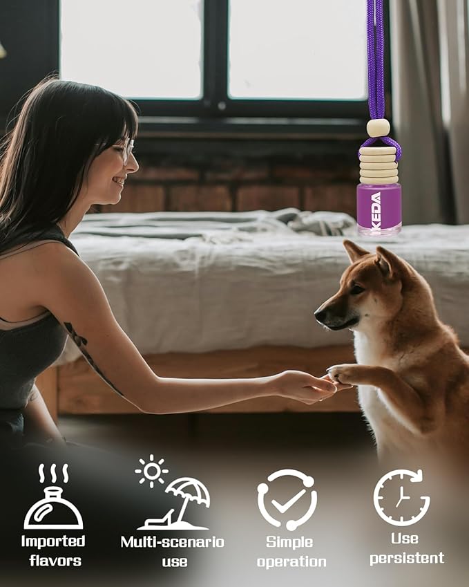 Car Air Freshener 4ml Car Scents | 45-Days Keep Fragrance | Automotive Hanging Diffuser Bottles | Remove Auto Odor Long-Lasting Fresh Air for Home Deodorizer (6pcs Savage Boy)