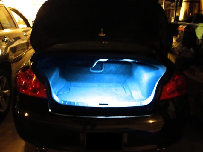 iJDMTOY 18-SMD-5050 LED Strip Light Compatible with Car Trunk Cargo Area or Interior Illumination, Ice Blue