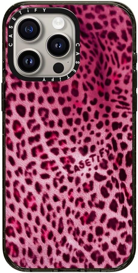 CASETiFY Impact iPhone 15 Pro Max Case [Slim/Compatible with Magsafe / 8.2 ft. 4X Military Grade Drop Protection] - Y2K Jaguar - Clear Black