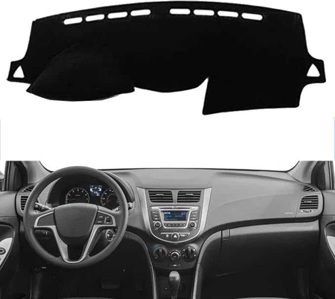Fit for Hyundai Accent 2012-2017,Car Dashboard Cover,Non-Slip Dash Mat Dashboard Cover,Black Dash Cover Mat,Car Accessories