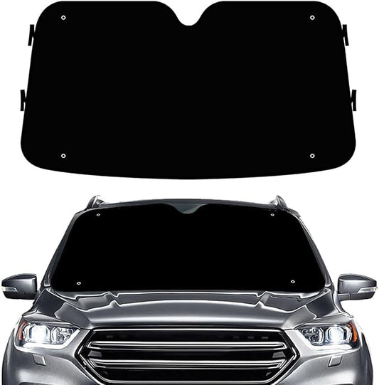 GENANY Black Windshield Sun Shade for Car SUV Truck (69x35 Inches), Sun Shade Windshield, Shades for Front Windows, Protector Blocks UV, Car Decor