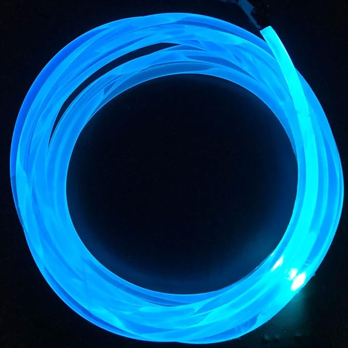 10ft Super Bright MMA Plastic Optic Fiber Side Glow for LED Light Source - Soft Optical Guide Strip, Transparent Material (Diameter 0.47in)