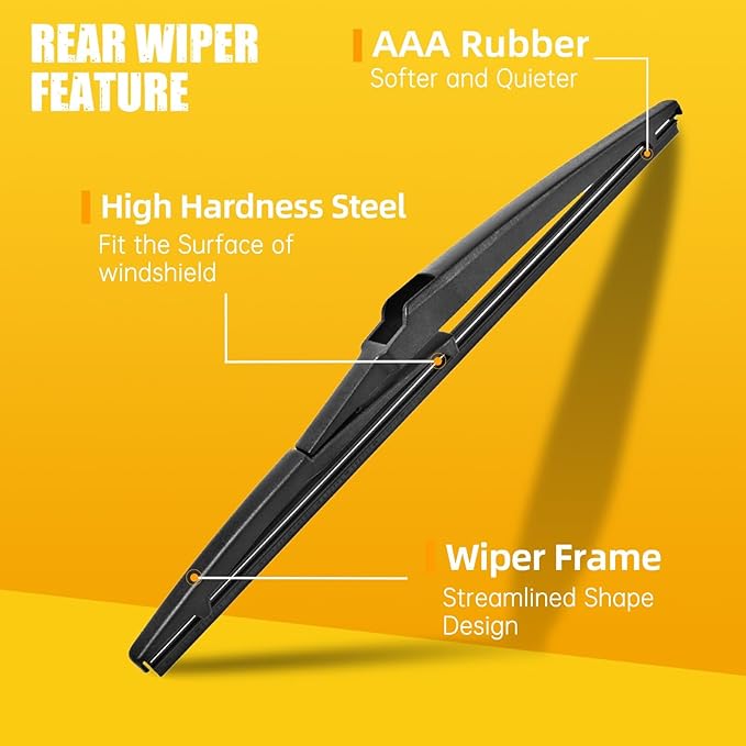 MIKKUPPA 26"+20"+12" Windshield Wiper Blades Replacement for 2015-2020 Land Rover Discovery Sport, 2020-2023 Hyundai Palisade, Front & Rear Durable Stable Quiet All Season Wiper Blades Set (Pack of 3)