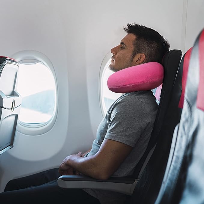Travel Pillow Memory Foam, Comfortable Travel Neck Pillow U Shape, Support Neck and Head to Relieve Fatigue, Portable Neck Pillow Suitable for Planes, Trains, Self-Driving Cars