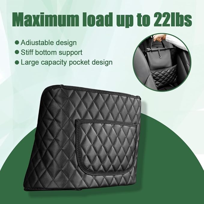 Car Purse Holder, Car Front Seat Organizer, Handbag Holder Between Seats, Large Capacity Seat Bag Box, Car Accessories Consoles and Organizers Pocket, Vehicle Backseat Barrier for Kids Pet