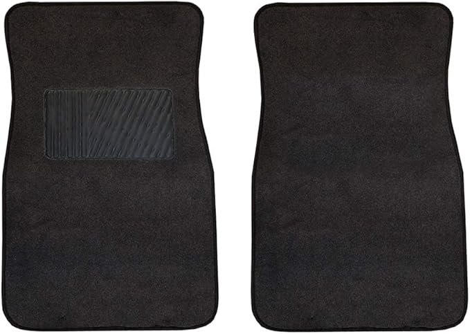 FH Group Car Floor Mats - Carpet Floor Mats for Cars, Universal Fit Automotive Floor Mats, All Purpose Car Floor Mats, Carpet Protector Mat for Most Sedan, SUV, Truck Floor Mats Black