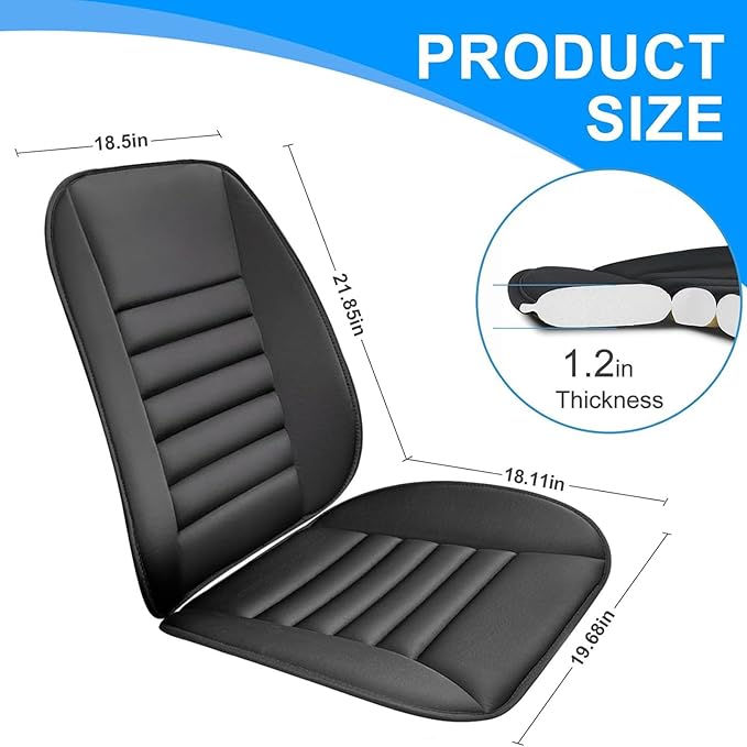 ‌Car Seat Cushion Back Support Pillow for Tesla Model S 2016-2022, Ergonomic Pain Relief Cushion, Memory Foam Lumbar Support for Driving, Adjustable & Washable Auto Pad, Orange