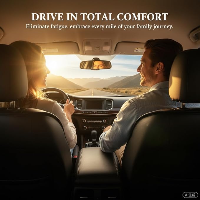 Car Seat Cushion, Thin Seat Cushion 0.78in, Office Chair Cushion, Car Seat Cushions for Driving, Summer Breathable Driver Seat Cushion for Long Sitting Relief, Car Seat Pad(Volcanic Red)