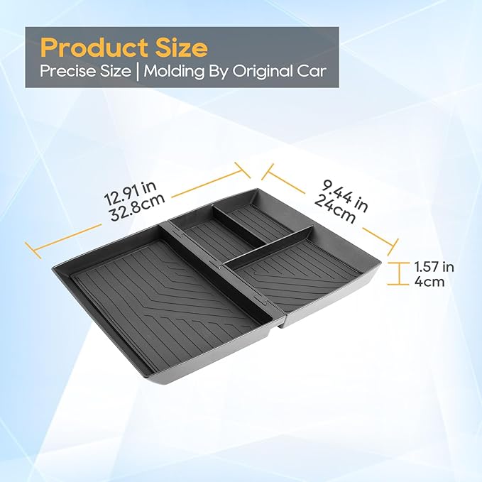 LFOTPP for GMC Acadia Center Console Organizer for 2024-2026 GMC Acadia (Elevation/AT4/Denali) Middle Armrest Storage Tray Insert,OEM Fit, Non-Slip Waterproof 2024 2025 2026 GMC Acadia Accessories