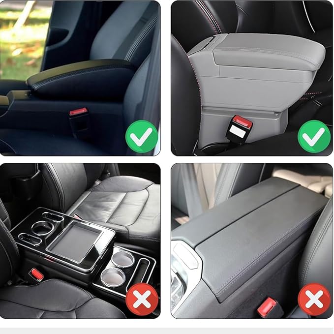 Car Center Console Cover for Acura RDX 2007-2019 2020 2021 2022 2023 2024 2025,Arm Rest Lid Cushion Protector Multifunctional Armrest Cushion Pad Interior Accessories,Black