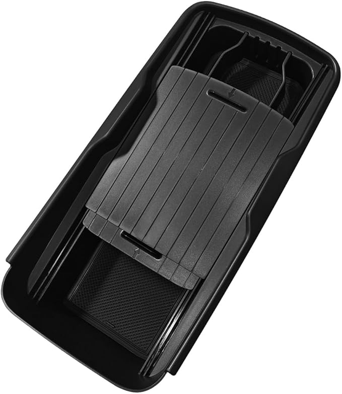 BestEvMod Lower Center Console Slide Cover Organizer Tray Compatible with 2026 2025 2024 2023 2022 EV6 Accessories Push-Pull Storage Box Protect Privacy (Slide Cover Version)