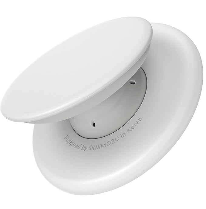 Sinjimoru for MagSafe Phone Grip, Soft Silicone Magnetic Finger Grip for iPhone 17/16/15/14/13, Comfortable One-Touch Holding, M-Tap Tok White
