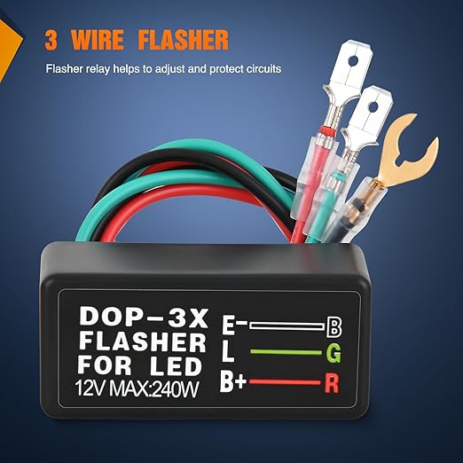 Nilight Turn Signal Switch with Flasher Relay Kit 4PIN ON Off ON Rocker Switches w/Green LED Laser Etched SPDT 12V 20A 24V 10A Jumper Wires for ATV UTV Tractor Motorcycle