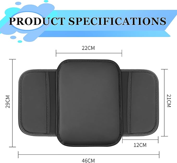 Car Center Console Armrest Pad for Subaru Forester SJ 4.Gen 2013 2014 2015 2016 2017 2018 2019, Water Resistant Armrest Cushion Cover Anti-Slip Bottom Console Protection,B Pink