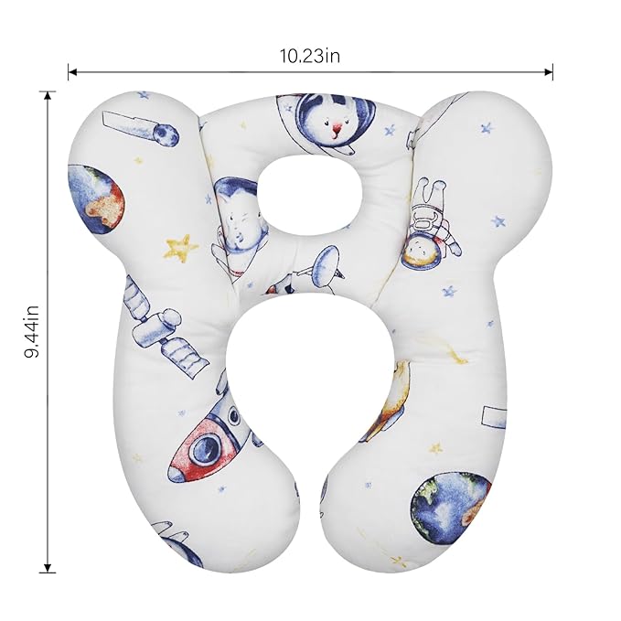 Baby Travel Pillow, Infant Kid's Cushion Soft and Skin Friendly for Car Seat, Pushchair and Stroller (Style N)