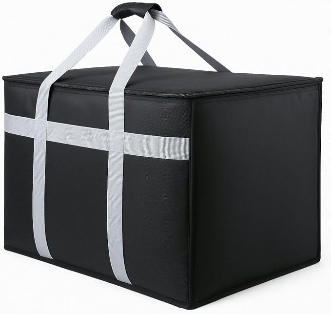 musbus Extra Large XXXL Insulated Food Delivery Bag Cooler Bags Keep Food Warm Catering Therma for doordash Catering Cooler Bags Keep Food Warm Catering Therma Catering Shopper hot Black