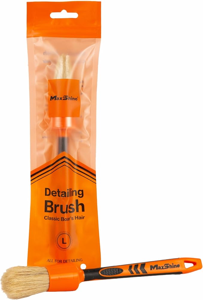 Maxshine Large #14 Universal Detailing Brush – Classic Boar’s Hair Bristles, Soft & Durable – Professional Brush for Interior, Exterior, Leather Seats, Engine Bay & Wheels