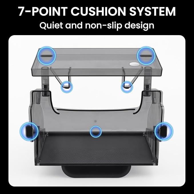 for Tesla Model Y Juniper Under Screen Storage Organizer 2025-2026/Model 3 Highland 2024-2026, Hideable Center Console Organizer Tray for Tesla Model Y Juniper Accessories, Black