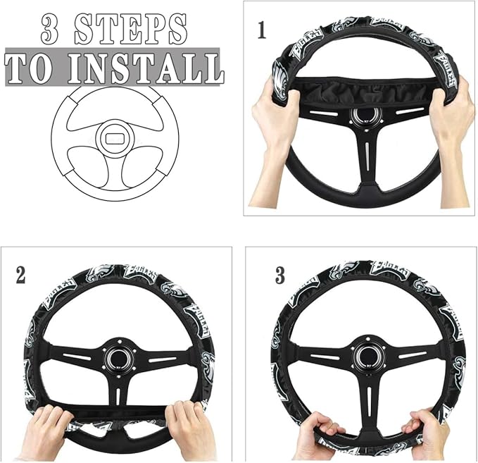 Universal Car Steering Wheel Cover, Automotive Vehicle Accessory (L-FXPT-LY)