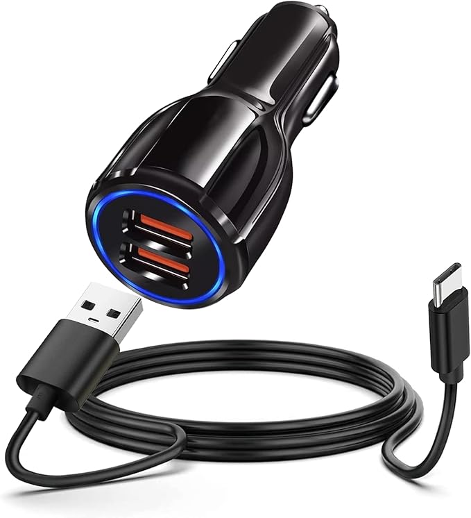 Fast USB Car Type C Charger 30W Adapter for Moto G Power 2025/G Stylus/G Play/G Pure,Edge,Motorola One 5G Ace/Razr, Carplay Cable for iPhone 16E 16 15 Pro Charging Samsung Galaxy & More Android Phone